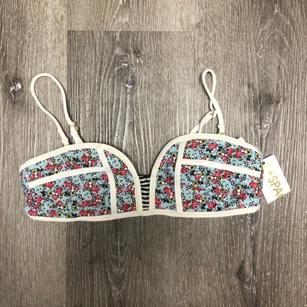 L Space || Floral Bralette Swimsuit Top